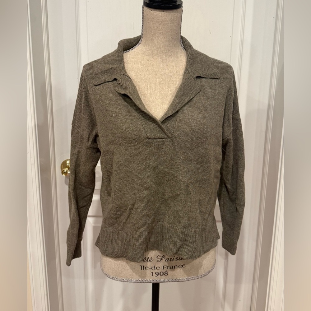 Madewell grey collared sweater